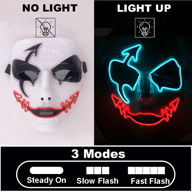 Cosplay costume LED Mask