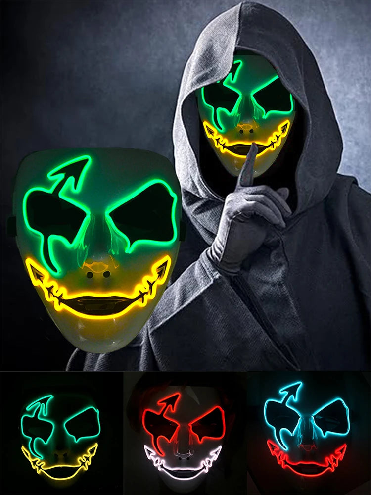 Mask Demon Slayer LED Masquerade Cosplay Mask