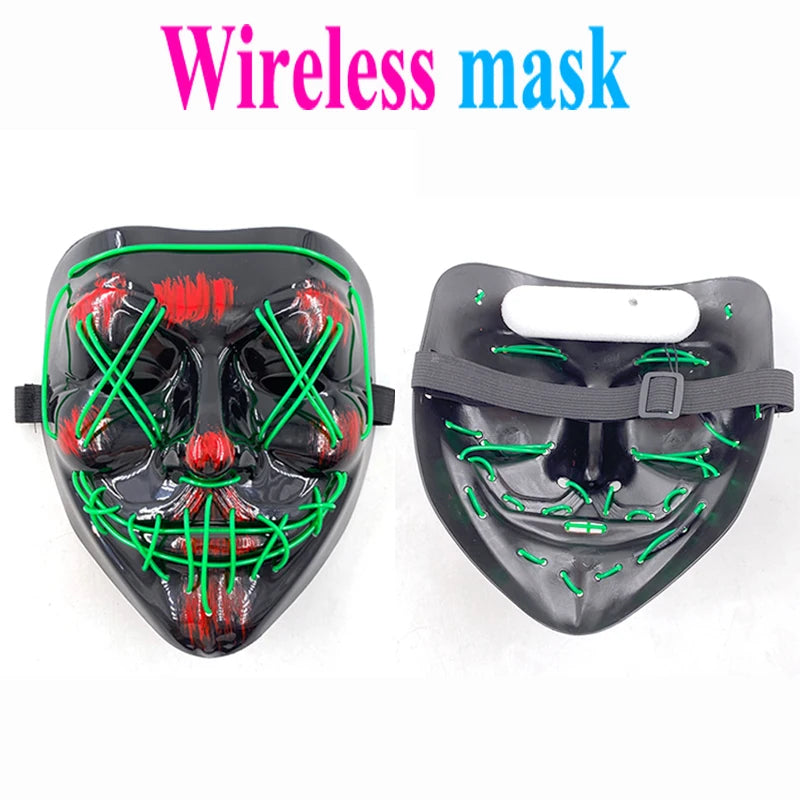 Mask Demon Slayer LED Masquerade Cosplay Mask