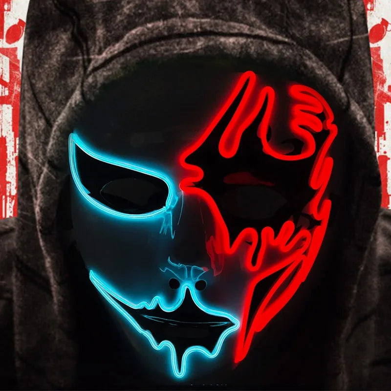 Mask Demon Slayer LED Masquerade Cosplay Mask